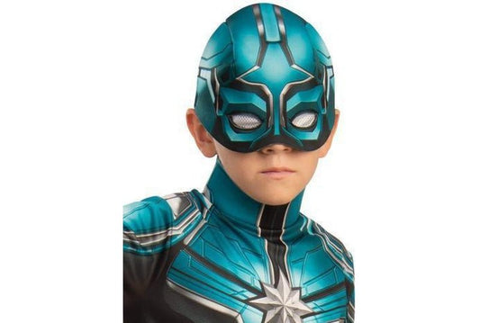 Childs Yon Rogg Captain Marvel costume and mask for imaginative play at home.