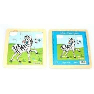 Colorful 9-piece zebra jigsaw puzzle for kids, perfect for fun learning at home.