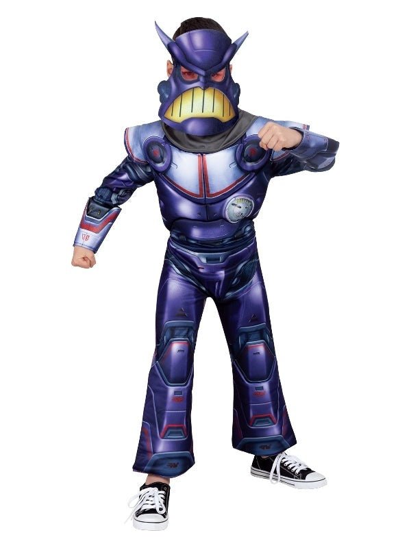 Child modeling the Zurg Deluxe Costume from the 'Lightyear Movie'